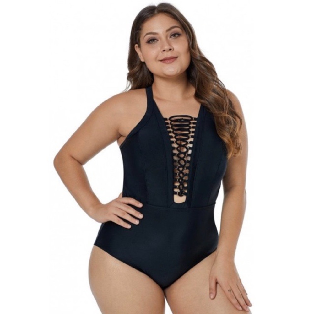 Black Plus Size One Piece